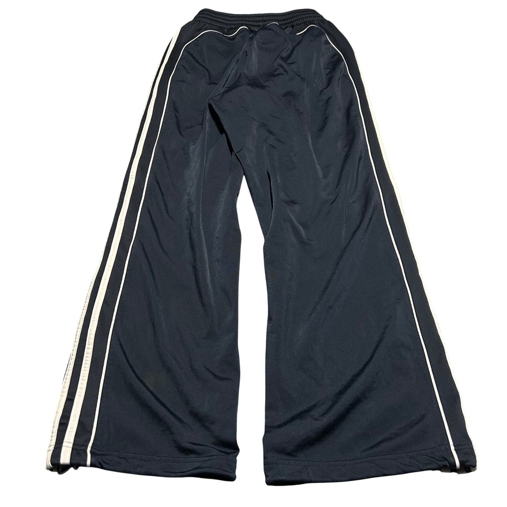 Adidas Track Pants Navy Blue Mens Size M 3-Stripe Wide Leg Vintage Sportswear - Picture 2 of 12